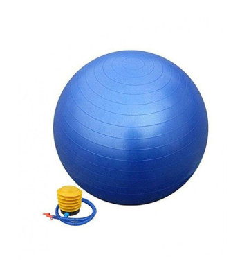 Mėlynas gimnastikos kamuolys su pompa 65 cm